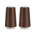 Truevalue 2 Balls Accessory Lurex Yarn, Shining Glitter Metallic Knitting-in Yarn, Sparkle Thread for Knitting and Crochet Sweater Shawl 5000 Yards (Brown Glitter) - color: Brown Glitter