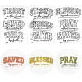Christian Water Soluble Stabilizer Embroidery Patterns, 3 Sheets - color: Gothic Christian971