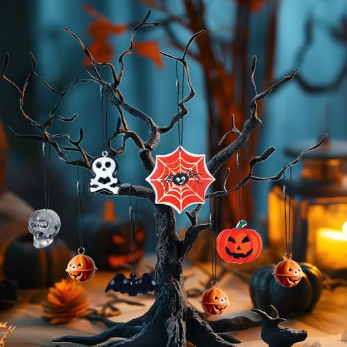 FEBSNOW 500Pcs Halloween Ornament Hangers, Black Hanging String with Snap - color: Black