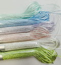 KCS 6-Strand Cross Stitch Metallic Variegated Pearl Shiny Embroidery Floss (6 skeins, Solid Color 1) - color: Solid color 1
