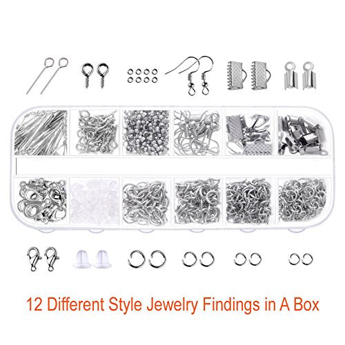 PAXCOO Jewelry Making Supplies Kit with Tools, Wires, Findings for Jewelry Repair and Beading (Pack of 2) - size: Small (Pack of 2)