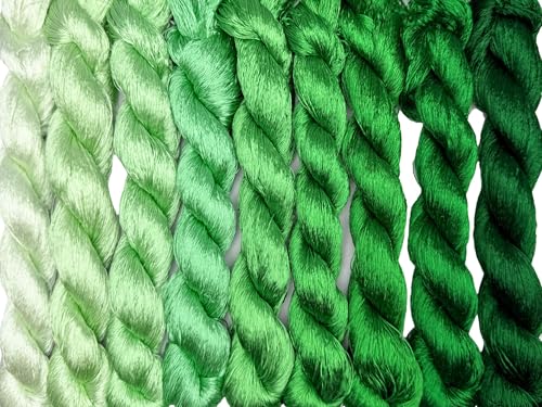 100% Mulberry Silk Embroidery Thread 9 Colors 110m Each (16) - color: 16