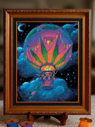RIOLIS 2290 Hot Air Balloon Counted Cross Stitch Kit 8.25 x 11.75 in - style: Hot Air Balloon 2290