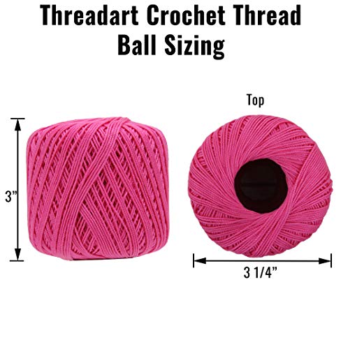 ThreadArt 100% Cotton Crochet Thread Size 3, Variegated Lavenders 47 - color: VARIEGATED LAVENDERS, size: SIZE 3 SINGLE
