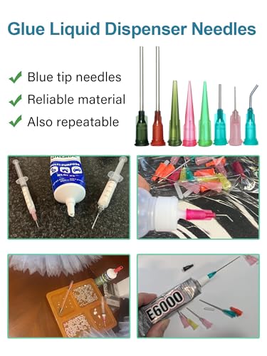 80 Pcs 8 Size Blunt Needles – 1.5 Inch & 0.5 Inch, Luer Lock Blunt Needle, Precision Applicator for Adhesive Glue, Industrial & Syringe Use