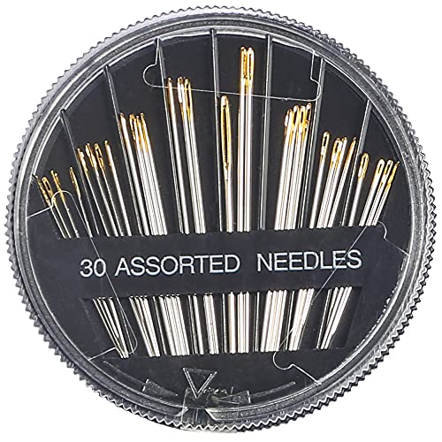 Eketirry 60pcs Premium Hand Sewing Needles，2 Pack 30-Count Assorted Needles for Sewing Repair, 6 Different Sizes Sewing Needles with 2 Threaders (Blue& Black,1) - style: Blue&Black