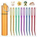 10PCS Yarn Needles,Tapestry & Darning Needle,Large Eye Weaving Needle for Crocheting,Crochet Accessories with Aluminum Storage Knitting