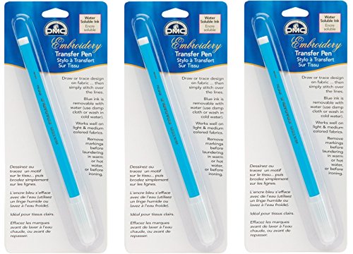 DMC U1539 Embroidery Transfer Pen, Blue (3) - size: 1 Count (Pack of 3)