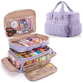 Marscamd Sewing Organizer Bag with Detachable Dividers, Purple (Bag Only) - color: Purple