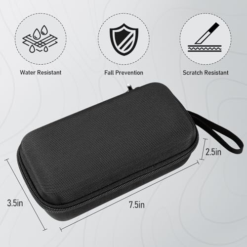 Case for Airmoto for MODARI Tire Inflator Portable Air Compressor Case,120 PSI Air Pump,Car Tire Pressure Gauge (120 150 PSI) Storage Bag, Air House, Connector and Accessories (Box Only)-(Black) - color: Black+black Zipper