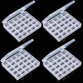 Bobbin Box,Machine Bobbin Organizer Plastic Case,Transparent 25 Slots Empty Bobbins Spools Box，Sewing Craft Plastic Case Storage Box for Sewing Machine - size: 4Pack