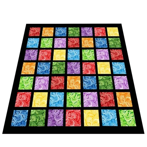 10"x10" 50pcs Cotton Fabric Squares for Sewing Quilting Supplies-Paisley - color: Paisley, size: 50 PCS 10"x10"