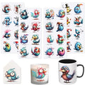 32 PCS Funny Birds UV DTF Cup Wrap Stickers - style: Funny Birds