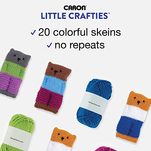 Caron Little Crafties Mini Yarn Multipack 20 Count Yarn for Crocheting Soft