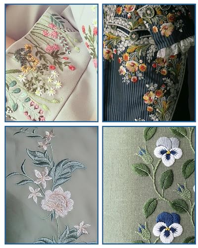 88 Pcs Water Soluble Hand Sewing Stabilizers，Embroidery Stick and Stitch Embroidery Paper Wash Away，for Embroidery Stabilizers Flower Patterns，for Hand Sewing Lover Beginners（Plants Flowers) - color: Grass/Grass*2
