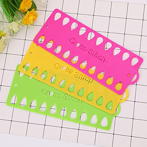 12 Pack Embroidery Floss Organizer,Cross Stitch Supplies Needlework Thread Holder Storage Tool 20 Positions Sewing Tools for Thread Craft DIY Sewing Storage (Mixcolor)