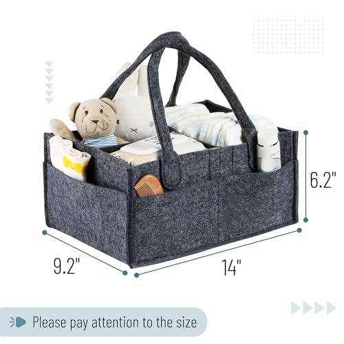 Mr. Pen- Baby Diaper Caddy Organizer, Charcoal Gray - color: Charcoal Gray, size: 1 Pack, Regular