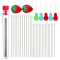 Extra Fine Thin Beading Embroidery Needles 40 Pcs - Long Straight Jewelry Making Needles with Threaders and Sewing Pin Cushion