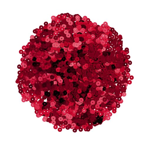 Mandala Crafts 6mm Flat Round Burgundy Sequins for Sewing Embroidery - color: Burgundy, size: 6mm Flat Sequins