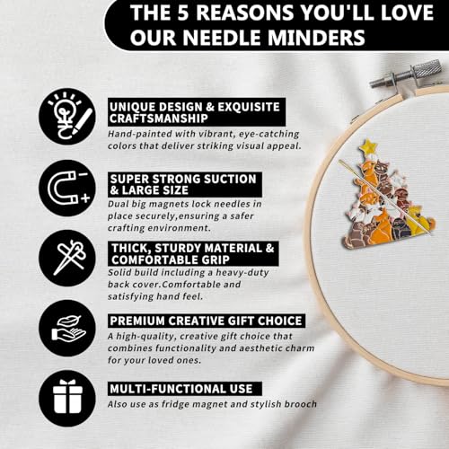 Magnetic Needle Minder Magnet Embroidery Accessories and Supplies Embroidery Needle Holder Cross Stitch Holder Needlework Supplies (Christmas Tree) - size: Christmas tree