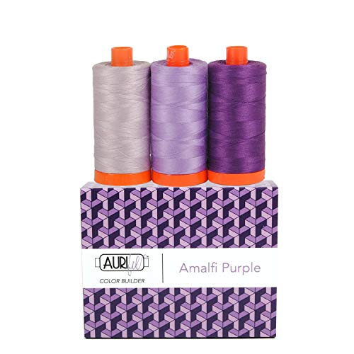 Aurifil Thread CB AmalfiPurple 3pc, assorted purples