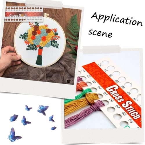 24Pcs 3 Styles 36 Positions White Paper Embroidery Floss Holder Organizer Cards Cross Stitch Thread Holders Bobbins Winding Plate Board Card Tool Bulk for Crafts DIY Sewing Storage Supplies