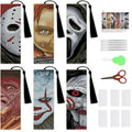 NEGEKFKX 6 Pcs Horror Cross Stitch Bookmark Kit for Adult Beginners - color: Cross stitch bookmark-1