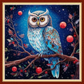Disxvivy Cross Stitch Stamped Full Embroidery Kits DIY 11CT Cotton Thread Printed DIY Needlepoint Kits Craft Needlework Set Cross-Stitch Stamped Sets-Owl on Tree 18x18 inch - color: Artstyle09