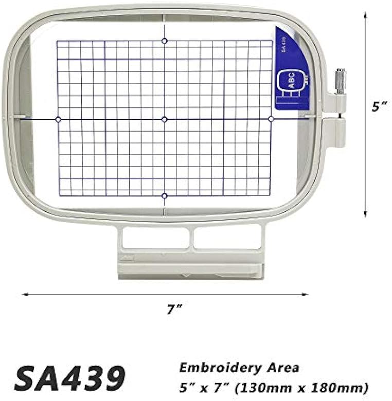 Sew Tech Embroidery Hoop for Brother, 5x7in 130x180mm SA439 EF75 Frame - size: 5"x7" - SA439