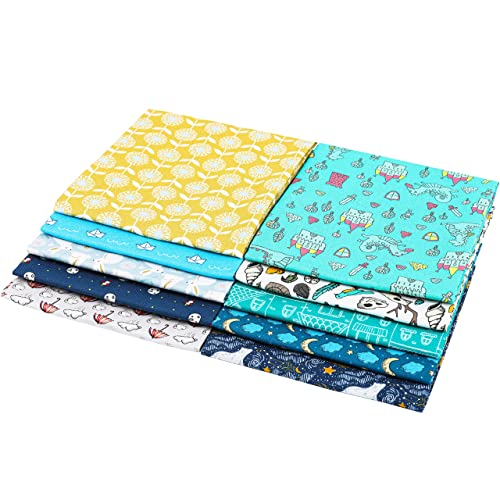 Craftido -25 Options- 100% Cotton Quilting Fabric Bundles 10pcs Fat Quarters 18”x21”-Medium Weight 5.2 oz- Soft Cotton for Quilting, Sewing Project, Patchwork, DIY Crafts – Baby Boy - color: Baby Boy