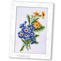 Primrose Counted Cross Stitch Kit - Floral DIY Embroidery Set for Adult - color: Primrose
