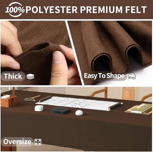 Chocolate Brown Fabric Sheet 108" X 36", 1.4mm Thick Large Soft Durable Flexible Craft Felt by The Yard, Nonwoven Fabric for DIY Sewing, Arts and Crafts, Decoration Projects - color: Chocolate Brown, size: 3 yard pre cut