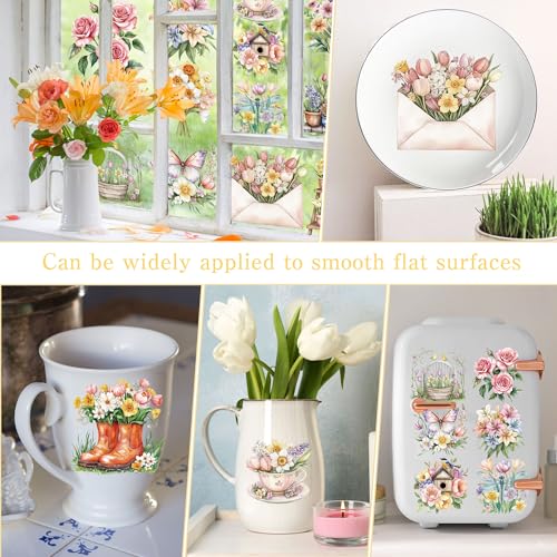 30 Pcs Spring Rub-On Transfers for Furniture & Crafts - style: Spring Garden