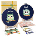 Bradove Owls Embroidery Kit for Beginners with Patterns - color: Owl
