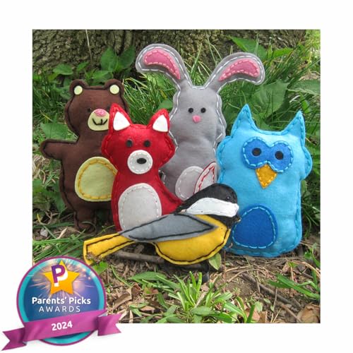 CraftLab Woodland Animals Kids Sewing Kit, Educational Beginner Arts & Crafts Gift for Boys and Girls Ages 7 to 13 DIY Learn to Sew Embroidery