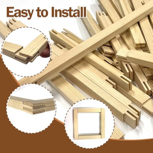 28 Pcs Needlepoint Stretcher Bars for Needlework, 7 Length Size Wood Canvas Frames Kits, Embroidery Oil Painting Posters Art Supplies (6/8/10/12/14/16/20inch) - size: 28Pcs Combo