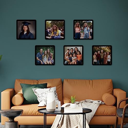 Bluesun 8×8 Picture Frame Black, Vertical & Horizontal Wall & Tabletop - color: Black, size: 8x8 （1 Pcs）