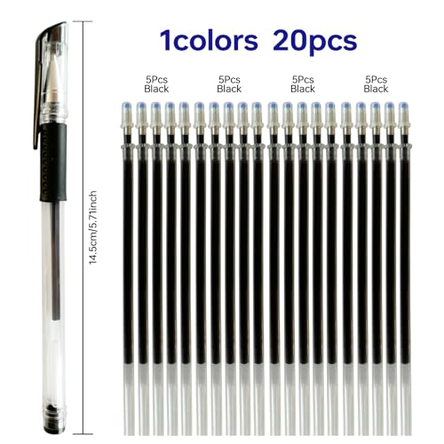 4 Heat-Erasable Fabric Pen Barrels with 20 black Refills for quilting supplies, sewing supplies, embroidery, DIY crafts. (black) - size: 24 Count (Pack of 1)