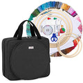 LoDrid Embroidery Kit, Embroidery Project Bag with Embroidery Kit, Black - color: Black