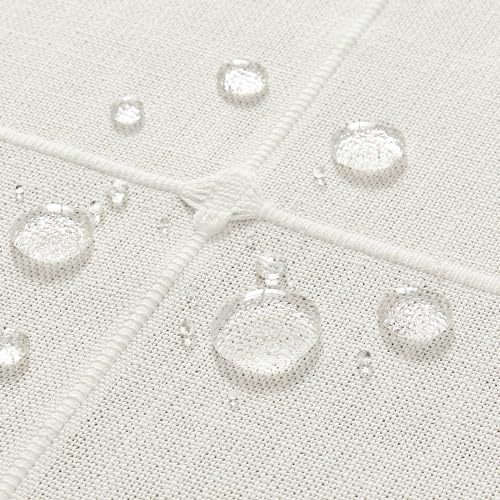 ZeeMart Grid Embroidered Square Hemmed Tablecloths 52x52in, Off-White - color: Off-white, size: 52" x 52" (Square)