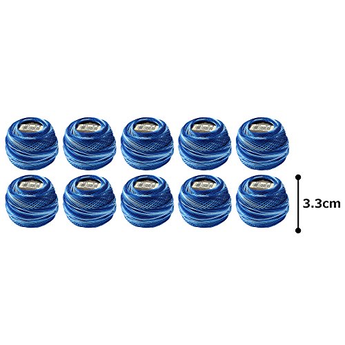 Pearl / Perle Cotton Balls Size 8 Variegated Delft Blue (10 Pack)