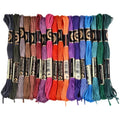 18 Skeins 6 Strands Hand Variegated Embroidery Floss Gradient Cross Stitch Thread Polyester Friendship Bracelet String Yarn Bracelets Threads Bulk for Sewing Knitting Craft Crochet Stitching - color: Dark Color
