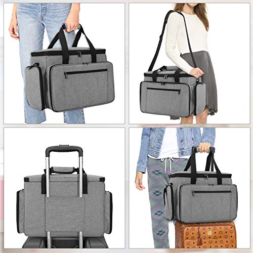 LUXJA Sewing Machine Case with Removable Padding Pad, Gray - color: Gray, style: Sewing Machine Bag