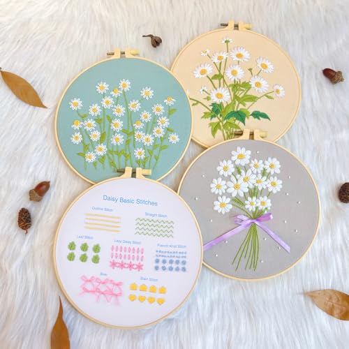 Beginner Embroidery Kit for Adults and Kids with Step by Step Instructions
