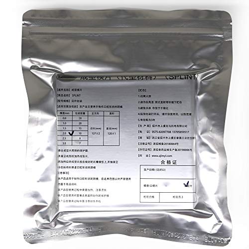 10 Sheets 2.0MM Dental Soft Splint, Thermoforming Materials for Vacuum Forming Machine 5”x 5'' - size: 2.0 MM, style: SOFT
