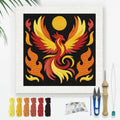 DOODLREAM Fire Phoenix Punch Needle Kit for Beginner 9.4" x 9.4" - color: Fire Phoenix