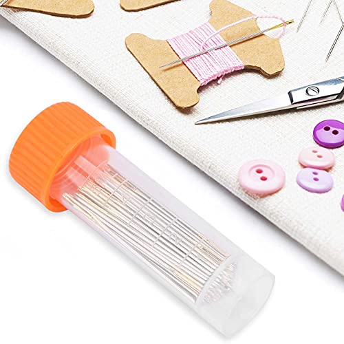Zerodis 100Pcs Cross Stitch Needles,Metal Sewing Needles Embroidery Needles Stitching Needles Set with Storage Box(24) - color: 24