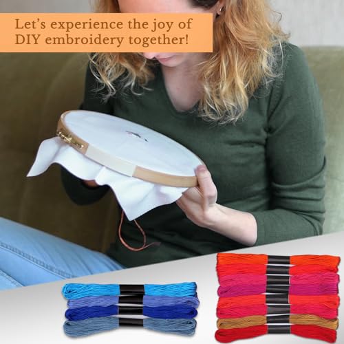 50 Skeins Embroidery Floss, Cross Stitch Threads Friendship Bracelet String - color: 50 Pcs, Rainbow
