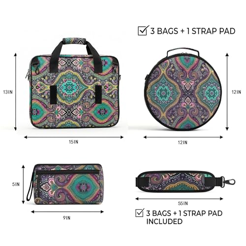 Embroidery Bag, 3-in-1 Modular Set with Organizer Pockets