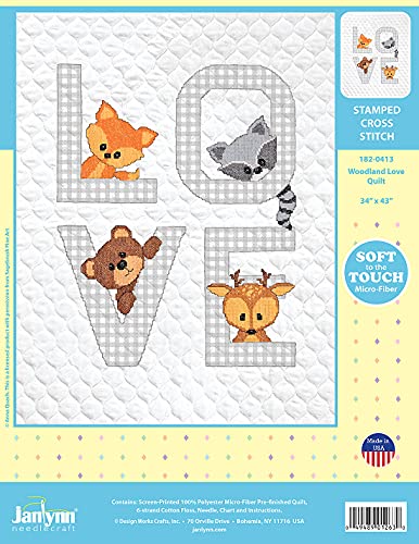 Janlynn Kit Baby 34x43 Woodland Love, 12.5 x 9.25 x 2.25, Assorted, By the yard